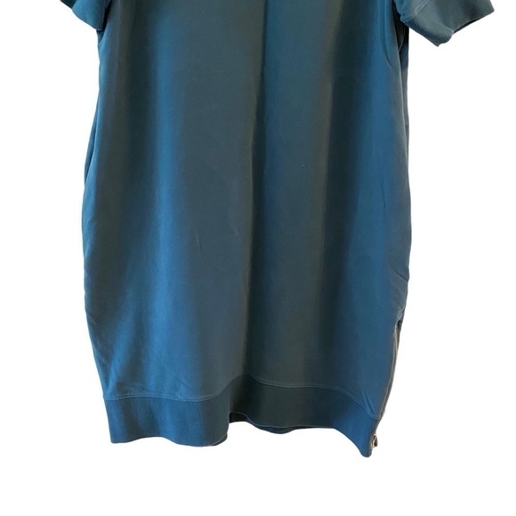 Universal Standard Grace Side Zip Sweatshirt Dress In Deep Sea Blue XS US 10-12 - Picture 4 of 10